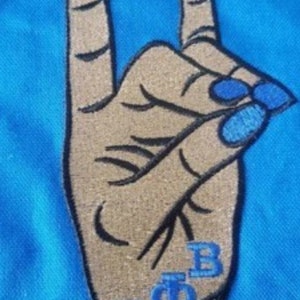 Zeta Phi Beta Hand Sign Machine Embroidery Design - Etsy