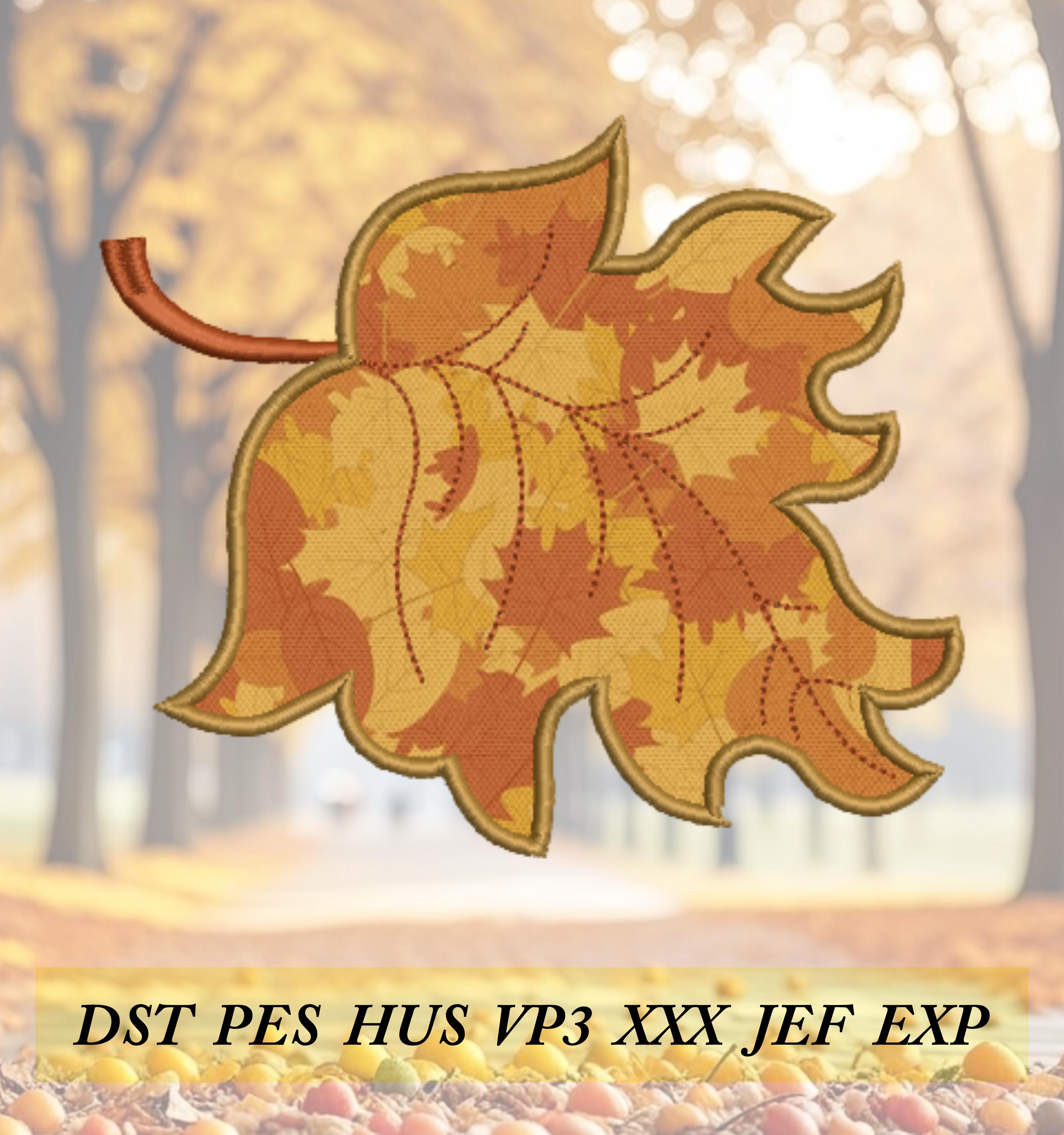 Autumn Leaf Applique Maple Leaf Machine Embroidery Design Files - Etsy