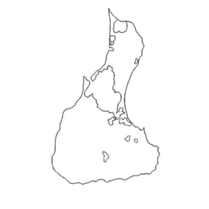 Block Island Rhode Island Run Stitch Map Maschinenstickdatei