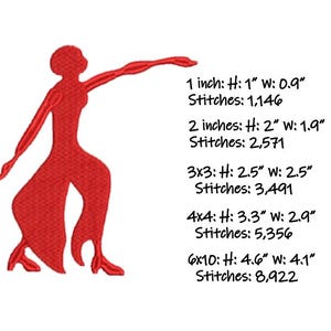 Delta Sigma Theta Lady of Fortitude machine embroidery design image 2