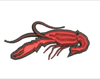 Crawfish machine embroidery design files