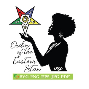 Silueta de la dama de la Orden de la Estrella del Este de la OES
