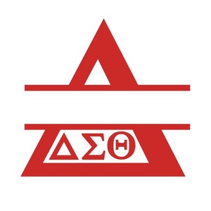 Delta Sigma Theta Split Monogram SVG,PNG, Delta Sigma Theta Clipart ...