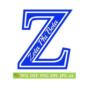 Zeta Phi Beta cut File, Silhouette,Cricut, Jpeg, svg,dfx, eps, png, clip art