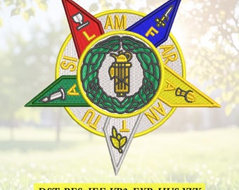 OES Order of the Eastern Star Amaranth machine embroidery design files