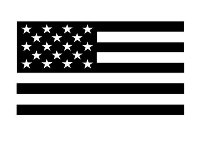 American flag one color Cut File SilhouetteCricut | Etsy