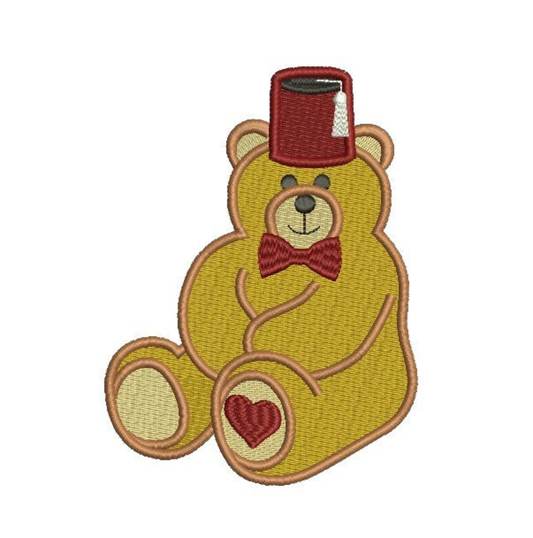 Shriner Bear Embroidery Design - Etsy