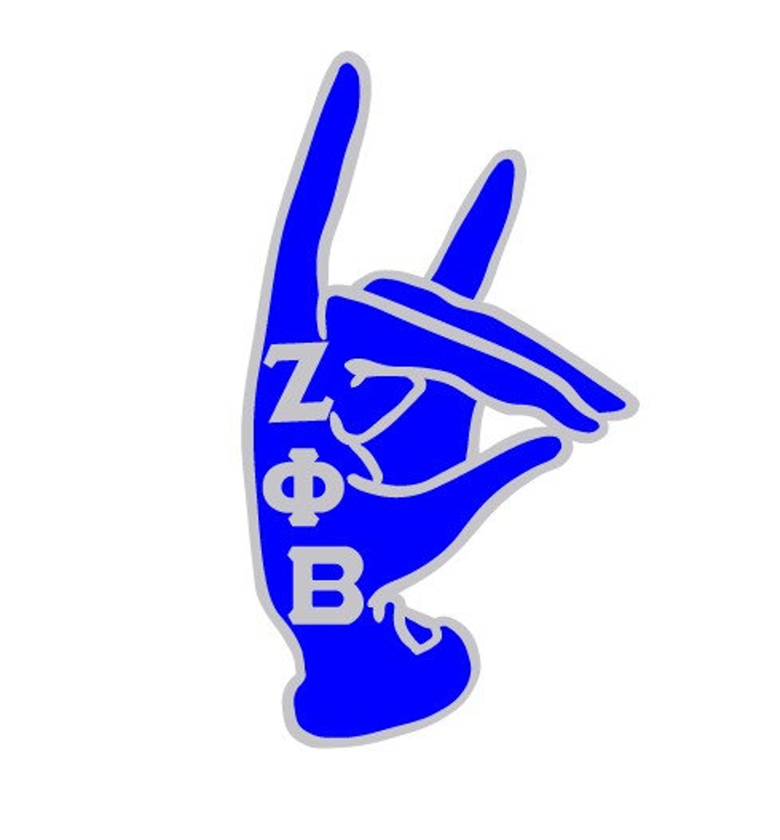 Zeta Phi Beta Signo De Mano Corte Archivo Silueta Cricut Etsy Espa a