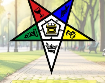 OES, Order of the Eastern Star  Cut File, Silhouette Cricut, Jpeg,svg, eps, png, clip art (instant download)