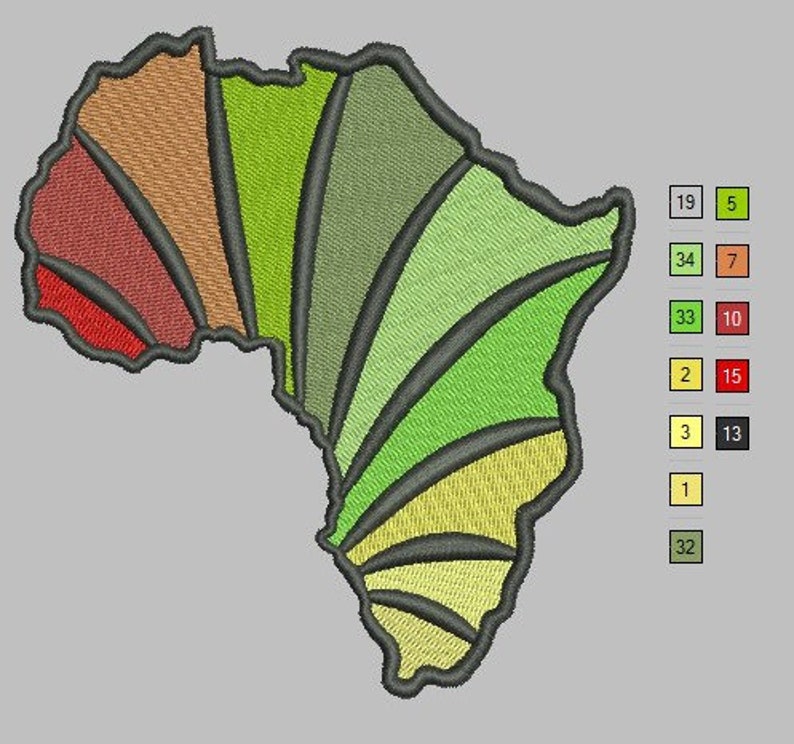 Africa Embroidery Design Etsy