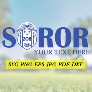 Archivo de corte personalizado del escudo Zeta Phi Beta de SOROR, JPEG, SVG, EPS, PNG, imágenes prediseñadas
