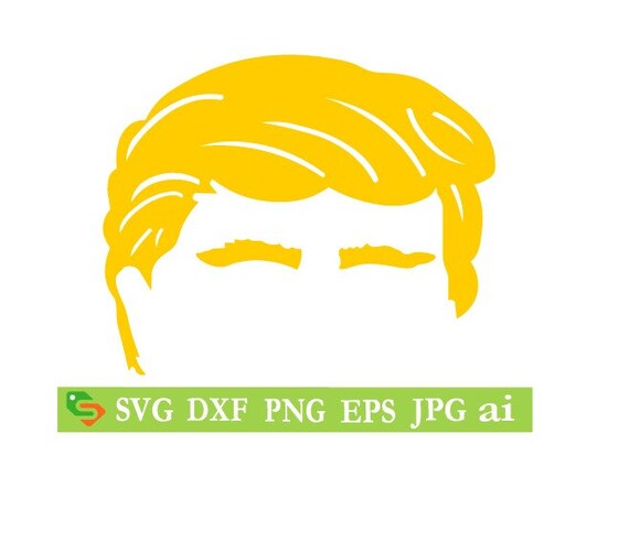 Donald Trump hair cut File SilhouetteCricut Jpegsvgdfx | Etsy