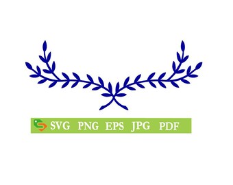 Krans gesneden bestand, silhouet Cricut, jpeg, svg, eps, png, illustraties