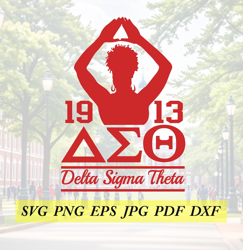 Delta Sigma Theta 1913 hand sign,Jpeg, svg,dfx, eps, png, clip art image 1