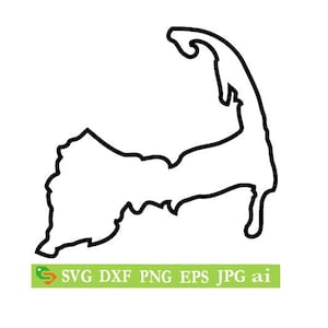 Contour Cape Cod, couper fichier, Silhouette, Cricut, Jpeg, svg, dfx, eps, png, clipart