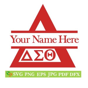 Delta Sigma Theta split monogram SVG,PNG, delta sigma theta Clipart, delta sigma theta Vector, Cricut Cut File, sublimation
