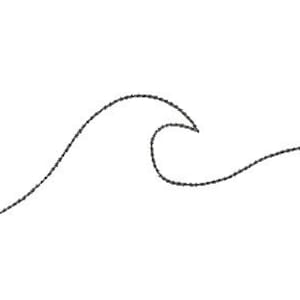 wave backstitch embroidery design