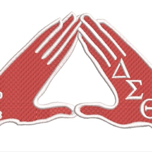 Delta Sigma Theta hand sign machine embroidery design files