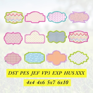 Applique frames machine embroidery design bundle, dst, pes, jef, exp, hus, xxx, vp3, EMB
