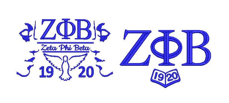 Zeta Phi Beta Machine Embroidery Design Pack 2 - Etsy