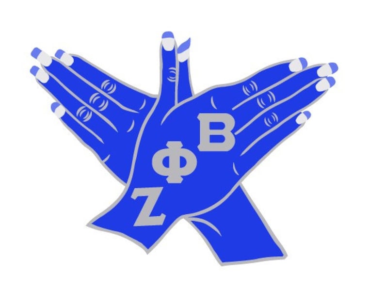 Zeta Phi Beta Hand Sign Cut File Silhouettecricut Jpeg Etsy