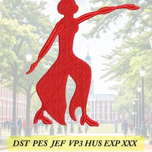 Wzór haftu maszynowego Delta Sigma Theta Lady of Fortitude