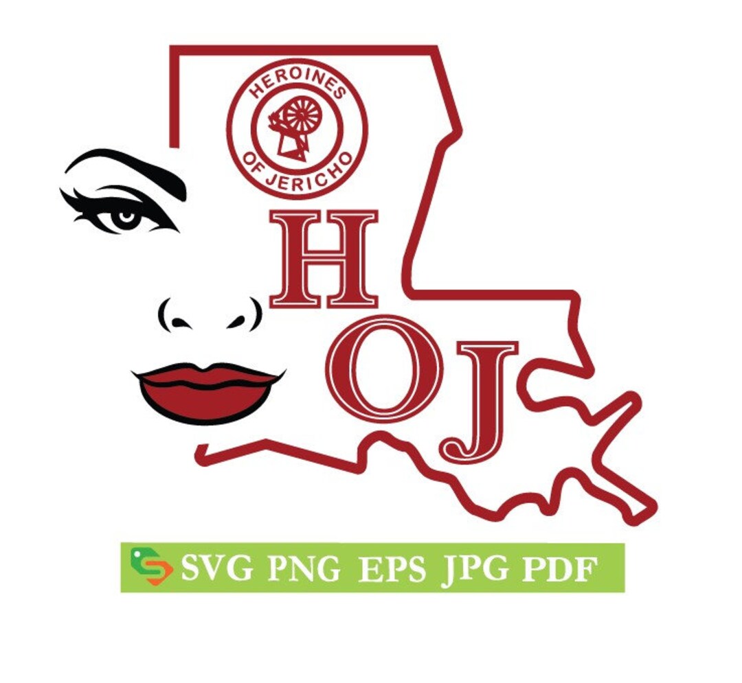 HEROINES of JERICHO Lady Louisiana Cut File, Silhouette,cricut, Jpeg