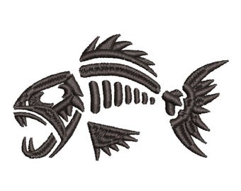 File di disegno per ricamo a macchina di pesci