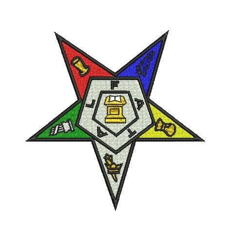 Order of the Eastern Star OES Custom Tect Machine Embroidery Design ...