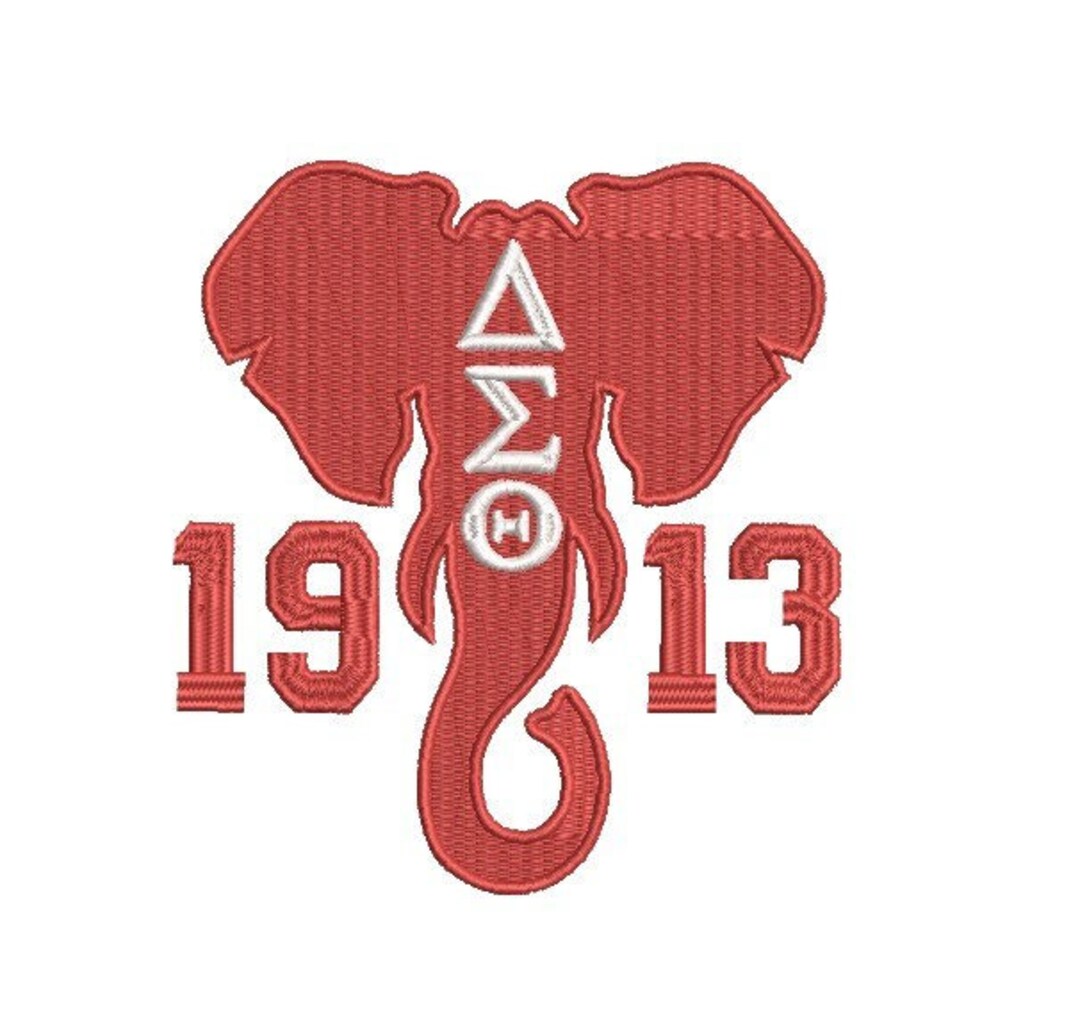 Delta Sigma Theta 1913 AEO Elephant Embroidery Design Etsy