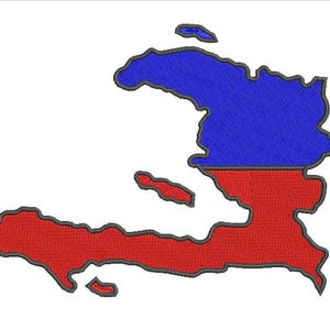 Haiti map machine embroidery design files