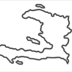 Haiti map border machine embroidery design files