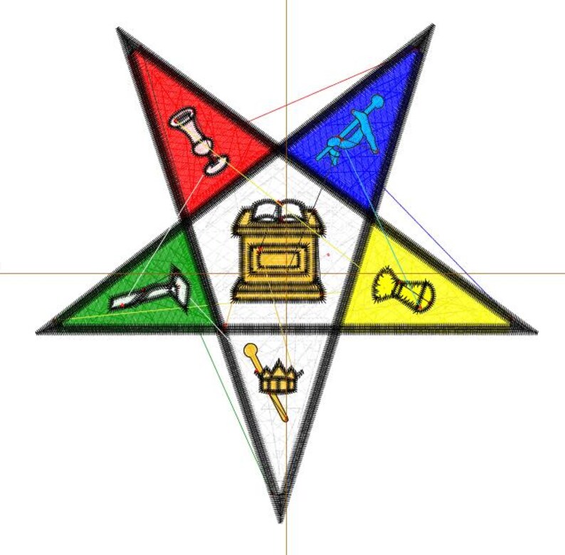 Oes Ritual Stars Order of the Eastern Star OES Machine Embroidery Design Files - Etsy