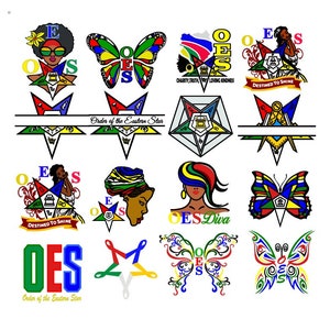 OES Order of the Eastern Star SVG Cut File Bundle (Digital Download)