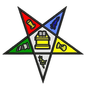 OES order of the eastern star applique machine embroidery design files