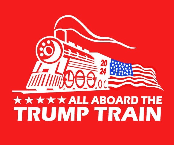 All aboard trump train 2024cut File SilhouetteCricut Jpeg | Etsy