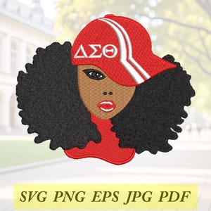 Pliki z projektami do haftu maszynowego Delta Sigma Theta Girl