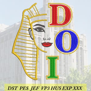 Daughters of Isis DOI Lady machine embroidery design files