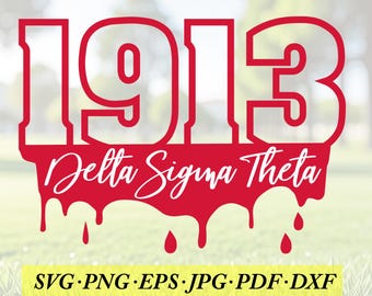 1913 Delta Sigma Theta, Cut File, Silhouette, Cricut, Jpeg,svg, eps, png, dxf, pdf