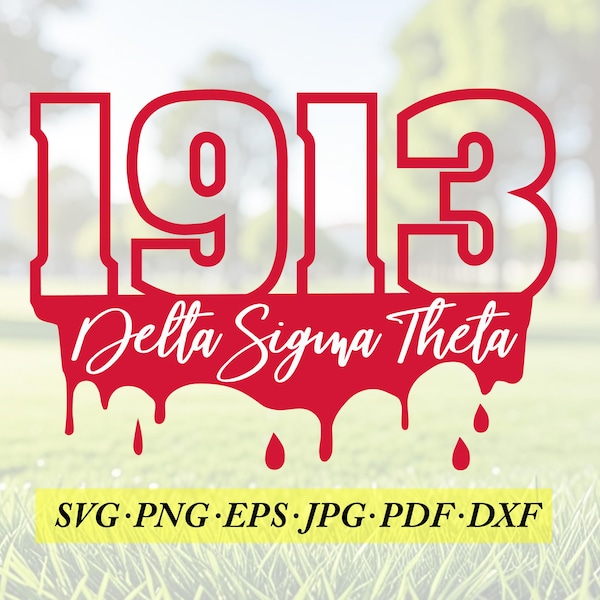 Archivo de corte Delta Sigma Theta de 1913, compatible con Silhouette y Cricut. Formatos: JPEG, SVG, EPS, PNG, DXF y PDF.