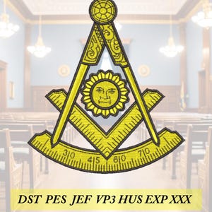 Past Master Freemsaonry machine embroidery design files