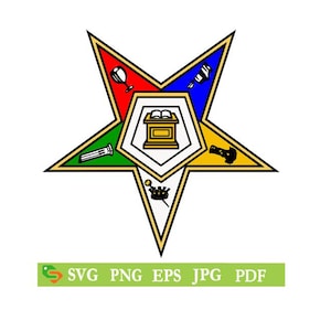 Order of the Eastern Star Cut File: OES SVG, Cricut, Silhouette (Digital Download)