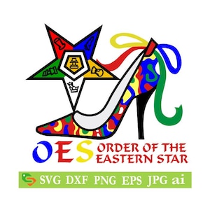 OES shoe, order of the eastern star, cut File, Silhouette Cricut, Jpeg, dfx,svg, eps, png, clip art