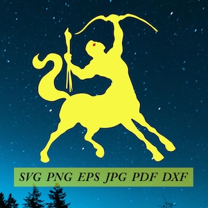Zentaur geschnitten Datei, Silhouette, Cricut, Jpeg, svg, dfx, eps, png, clip art