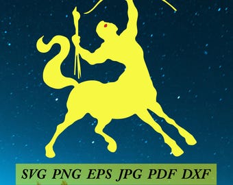 Zentaur geschnitten Datei, Silhouette, Cricut, Jpeg, svg, dfx, eps, png, clip art