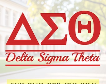 Delta Sigma Theta cut File, Silhouette,Cricut, Jpeg, svg,dfx, eps, png, clip art