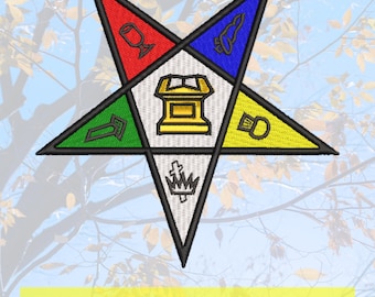 Order of the Eastern Star OES machine embroidery design files