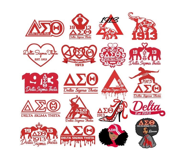 Delta Sigma Theta design pack Cut File, Silhouette Cricut, Jpeg