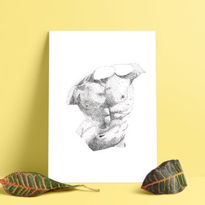 Torso Gaddi Poster - Drawing Decoration - Art - Dimension A5 - Limited Edition - Only Wild