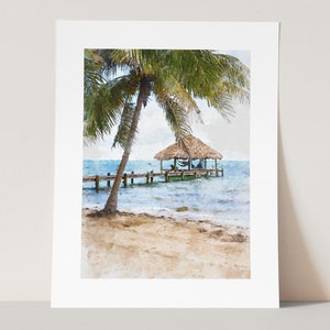 Art Print - Placencia, Belice - Playa